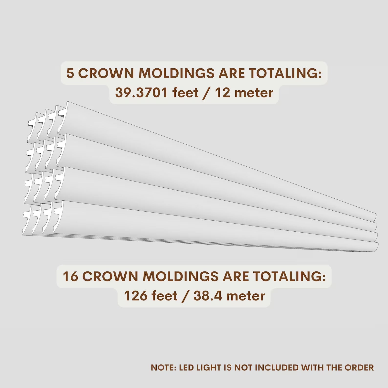 Crown Moulding Berlin Classic White Polymer 240 cm