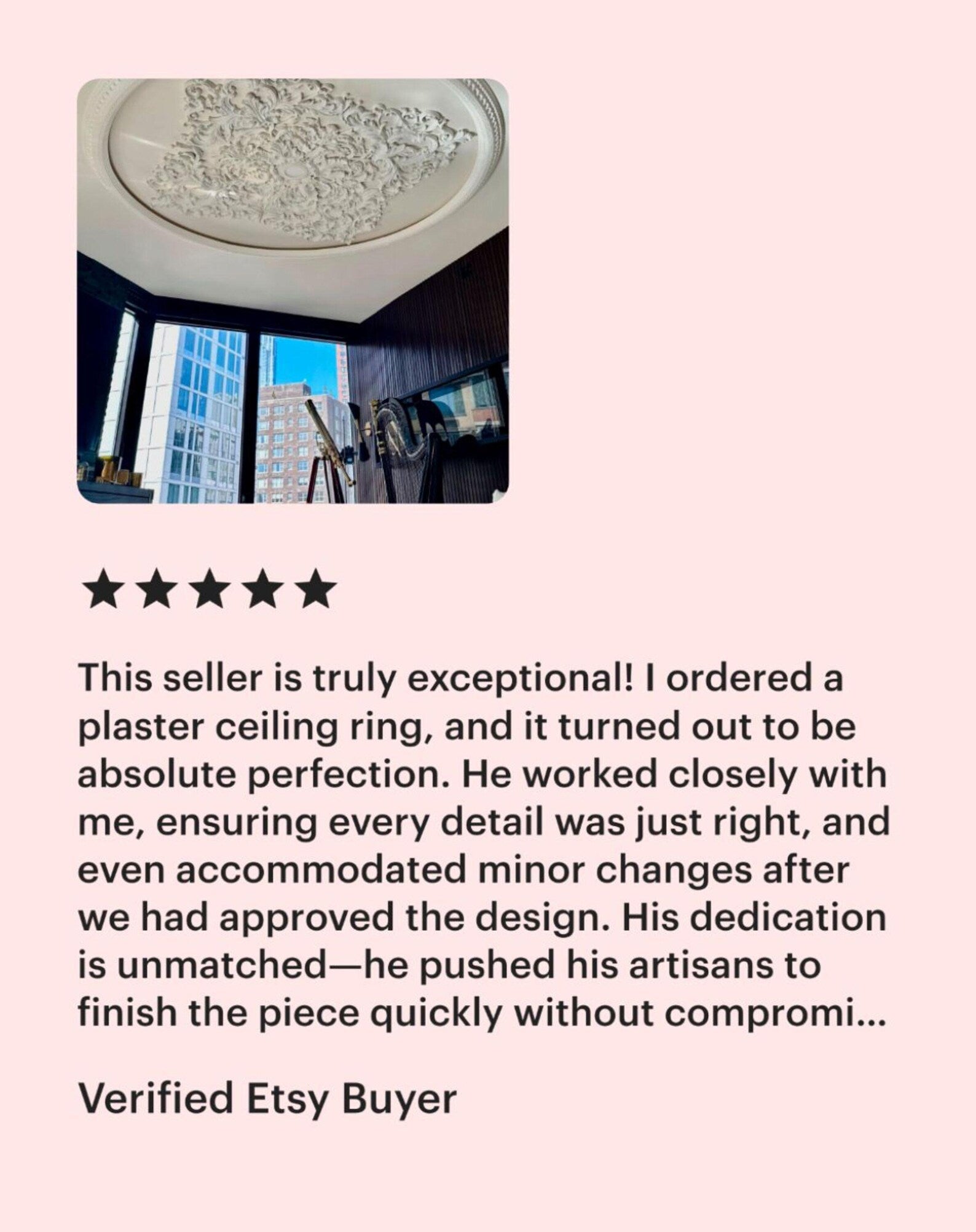 LED Ceiling Ring Plaster Athens Luxe Customizable