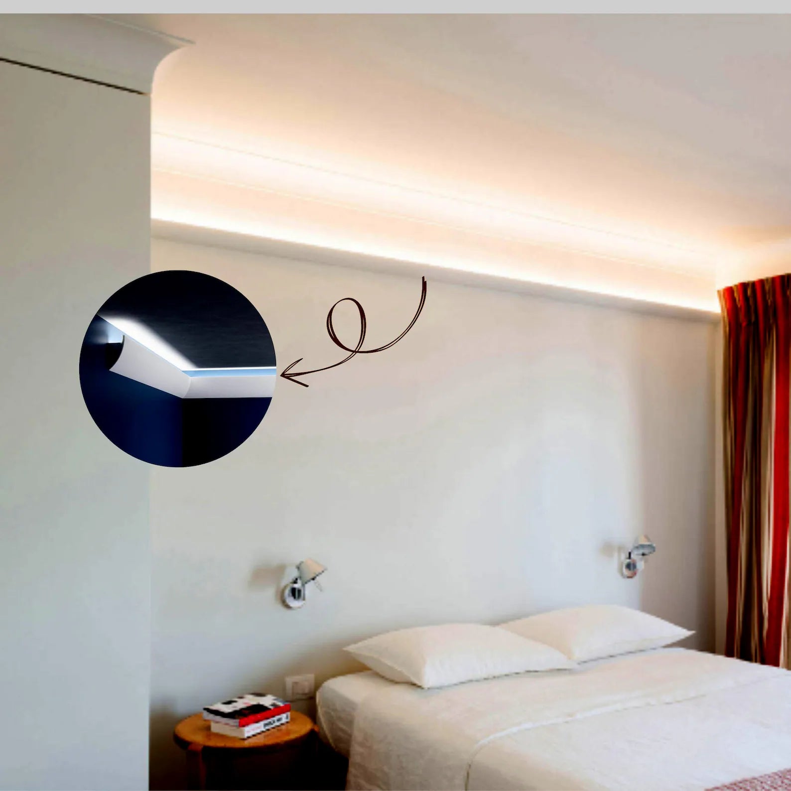 Crown Moulding Berlin Classic White Polymer 240 cm