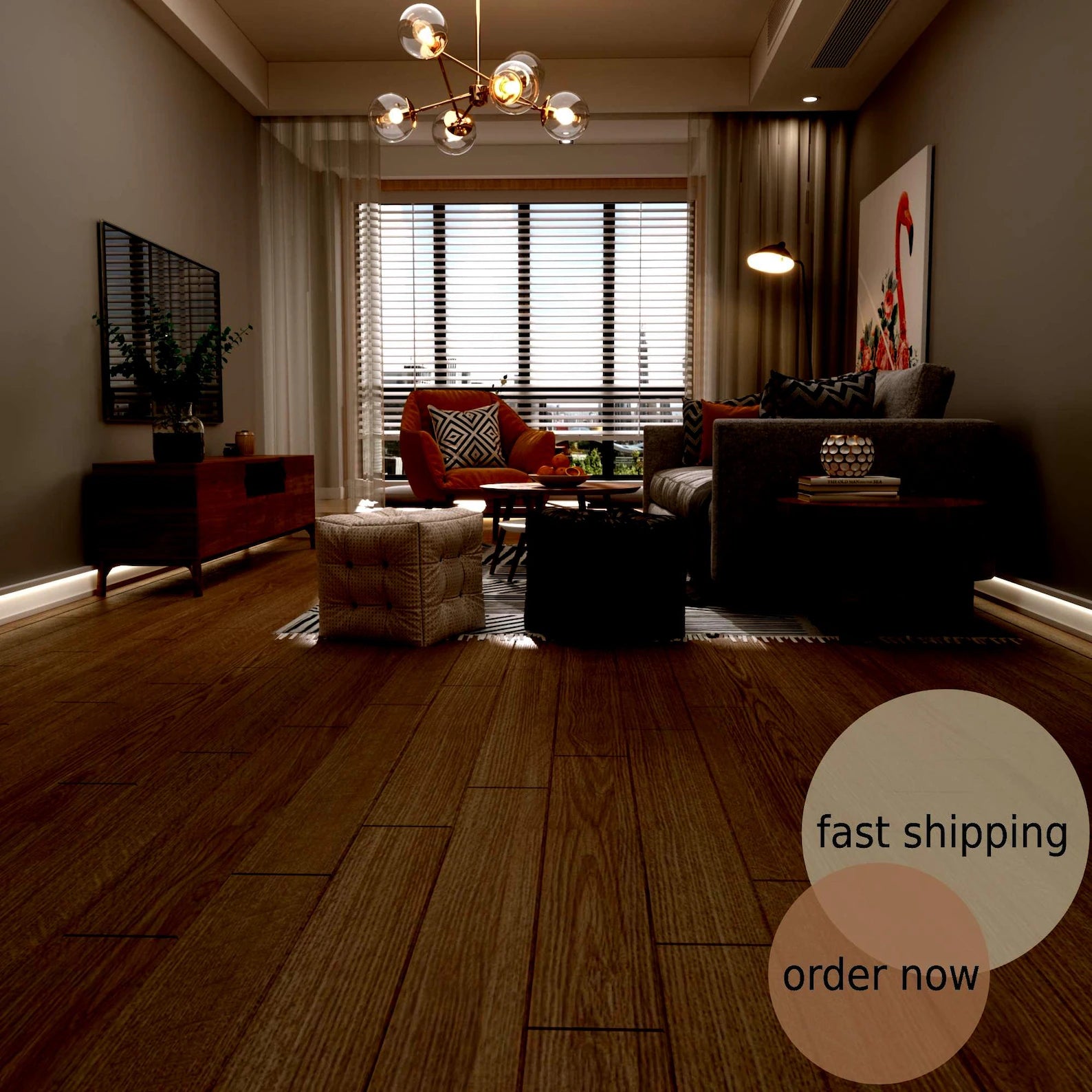LED Baseboard New York Metro White Polymer 240 cm