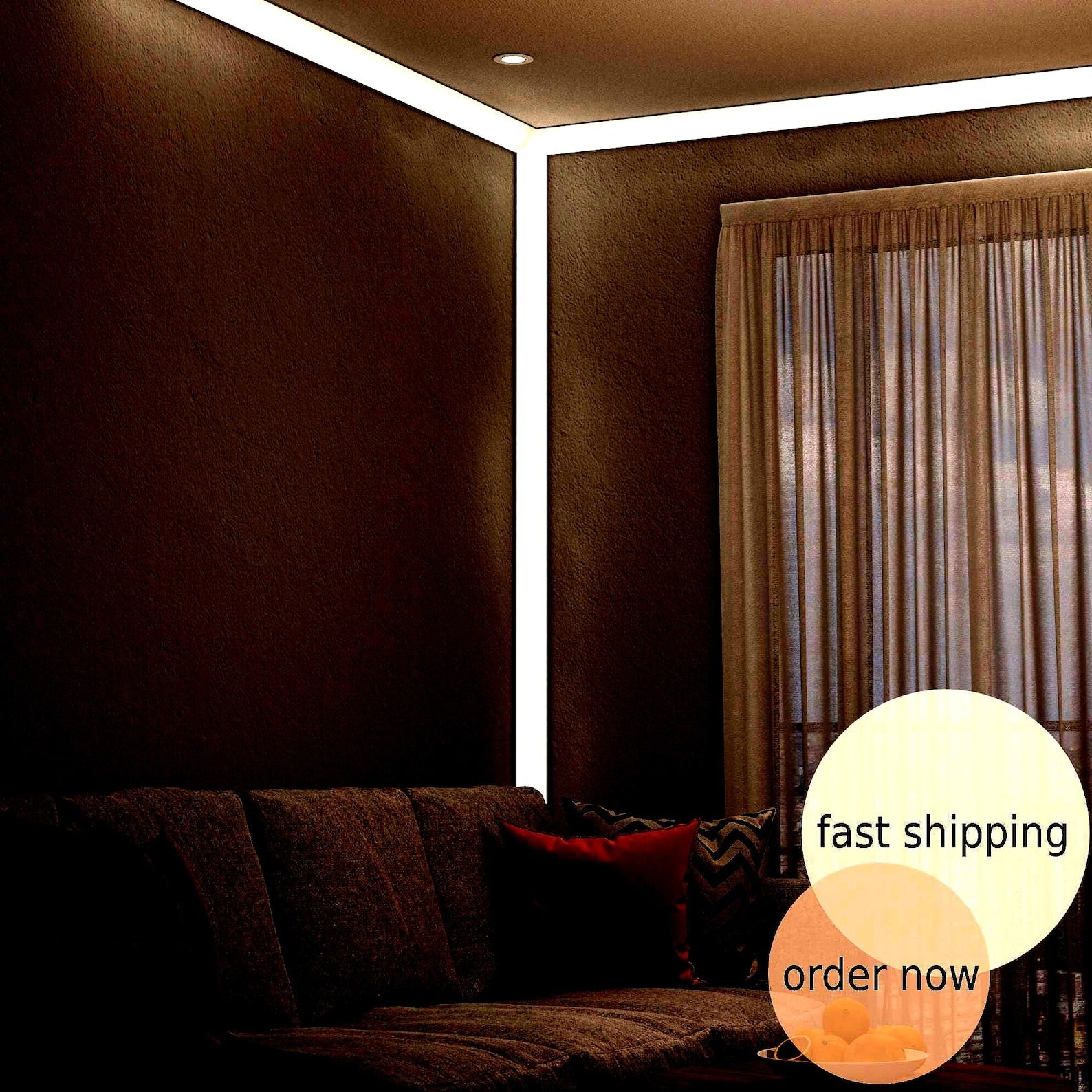 Led Wall Moulding Vienna Frame Aluminum 2 meters