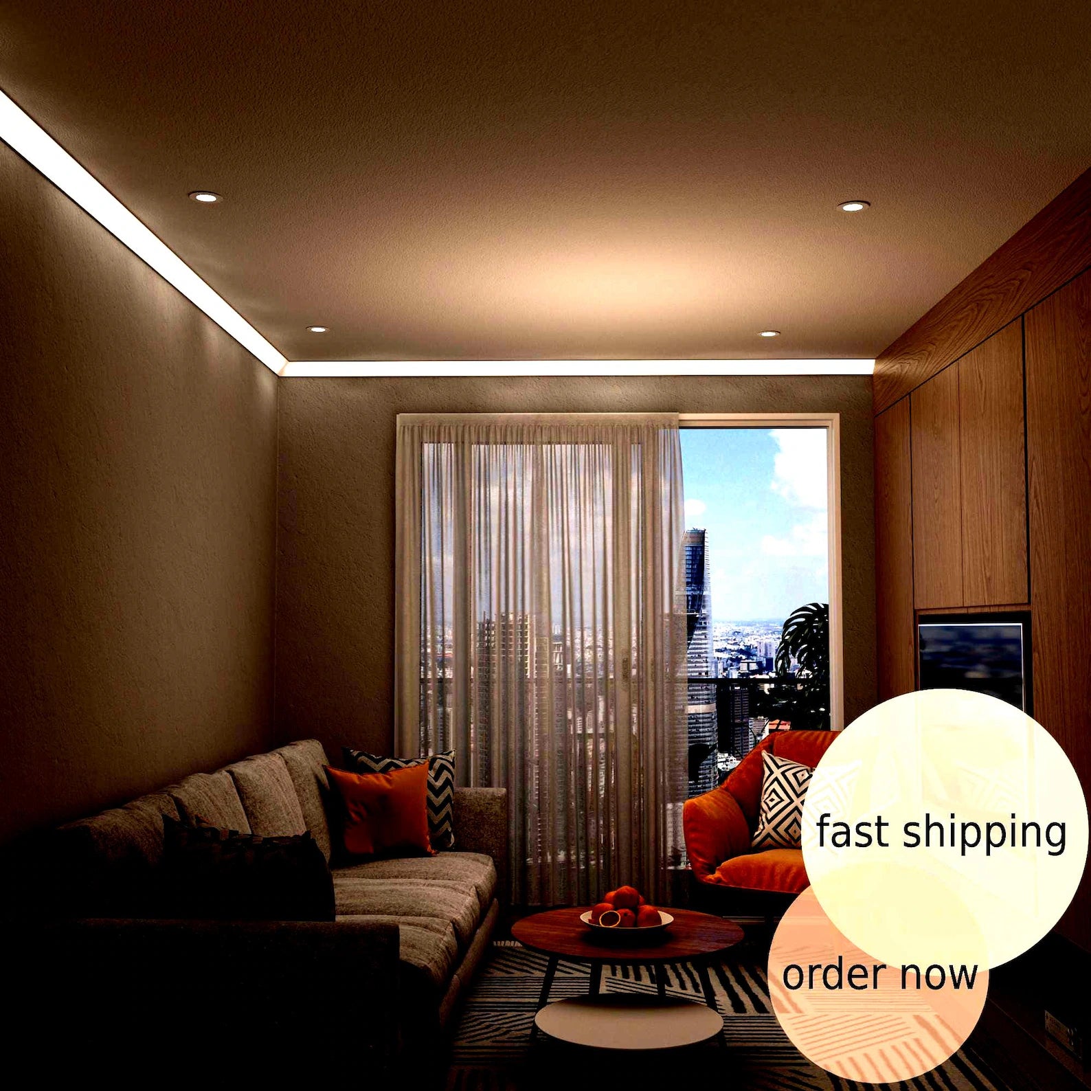 Led Wall Moulding Vienna Frame Aluminum 2 meters
