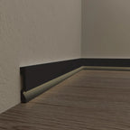 Colored Baseboard with built-in LED strip lighting