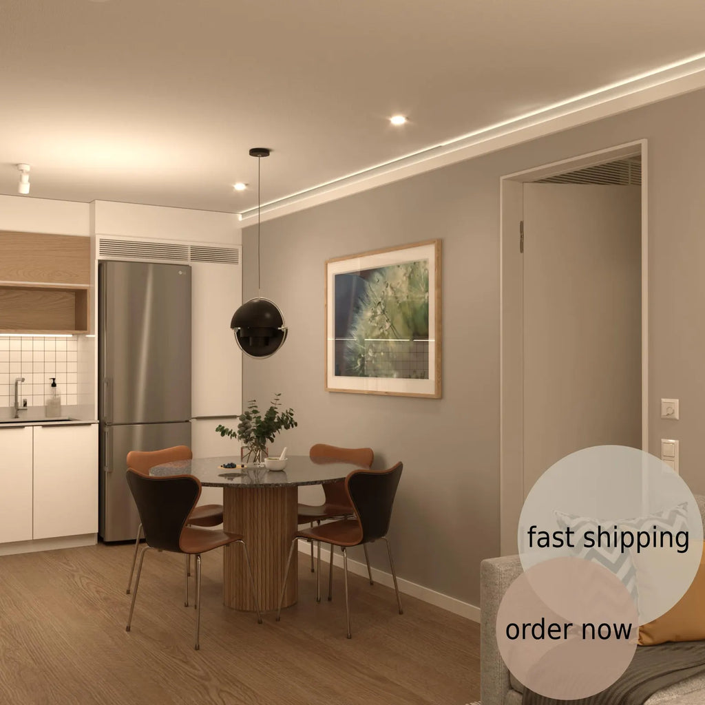 crown moulding with led light ceiling