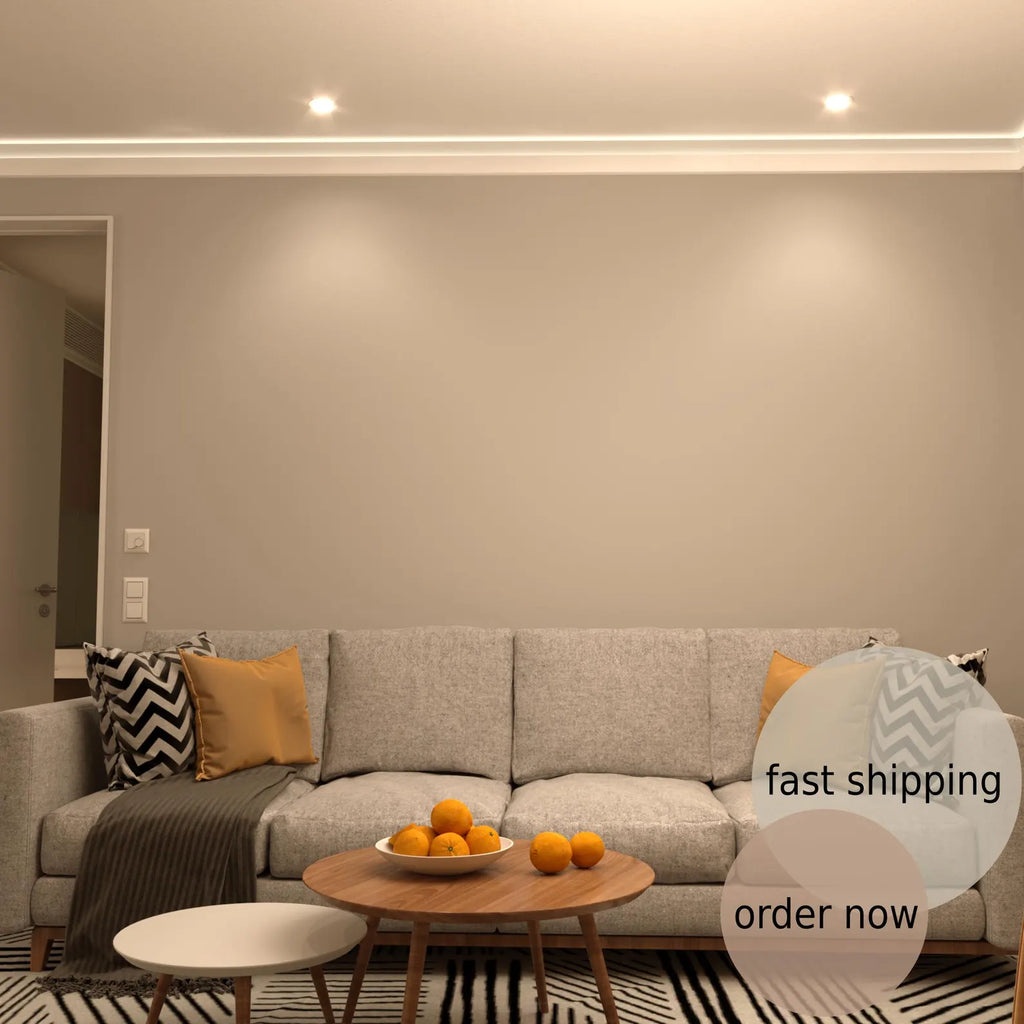 crown moulding with led light ceiling
