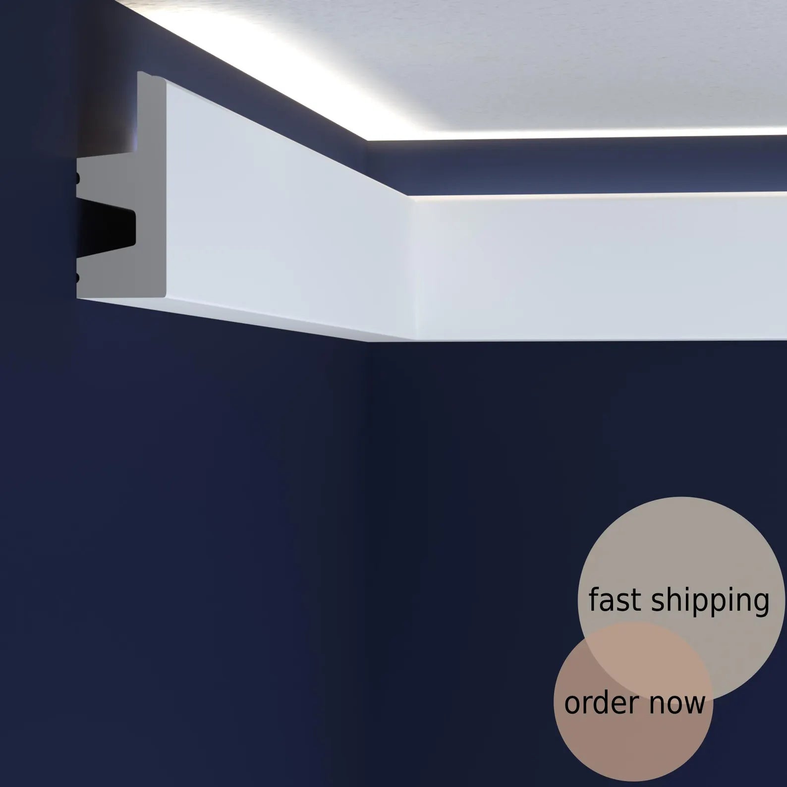 crown moulding with led light ceiling