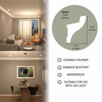 crown moulding with led light ceiling