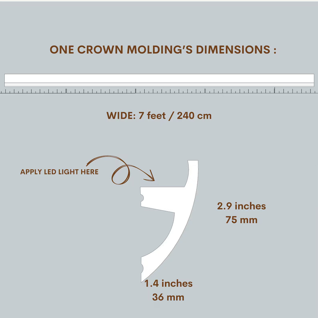 Crown Moulding Berlin Classic White Polymer 240 cm