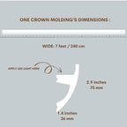 Crown Moulding Berlin Classic White Polymer 240 cm