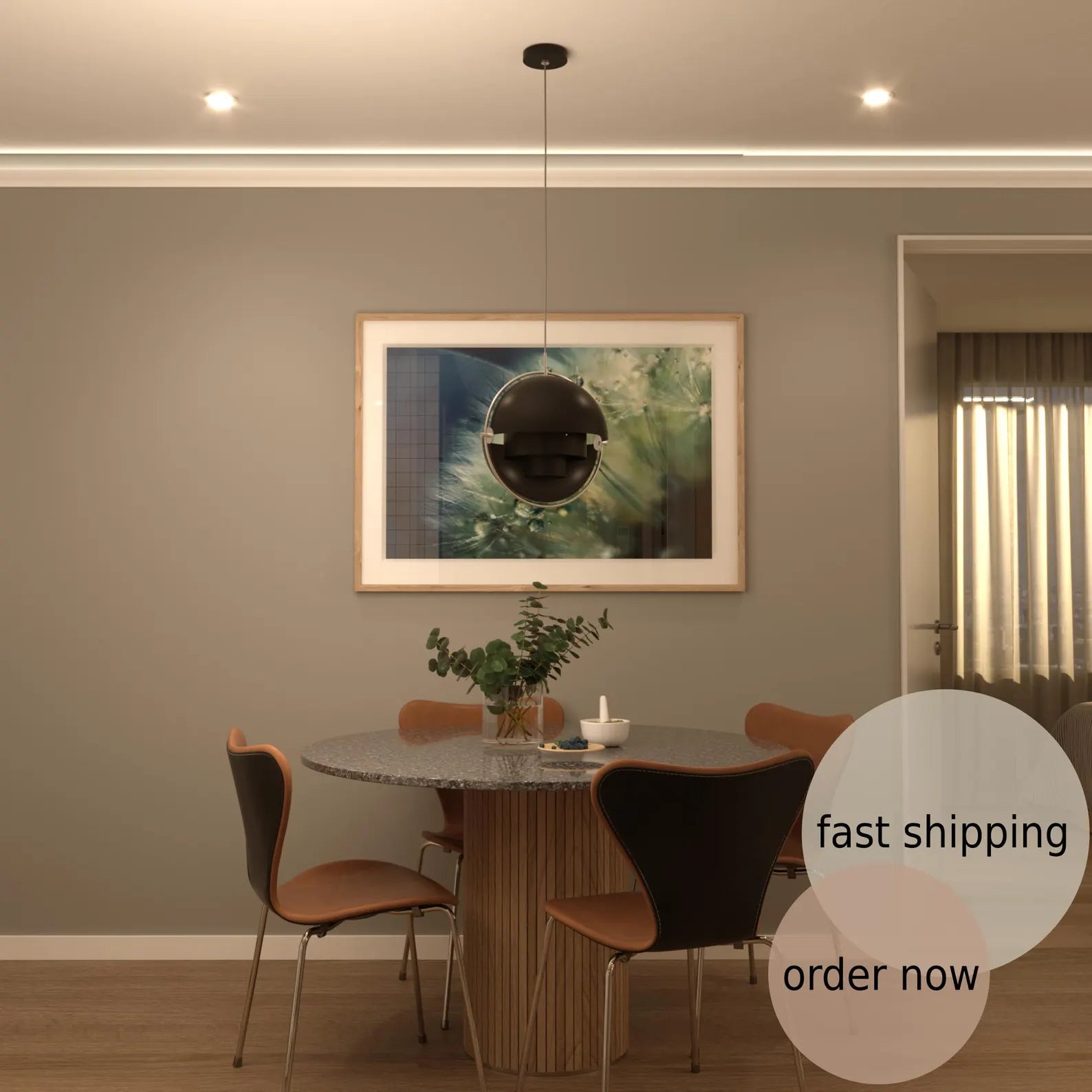 LED Crown Moulding Rome Timeless White Polymer 240 cm