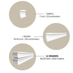 LED Baseboard New York Metro White Polymer 240 cm