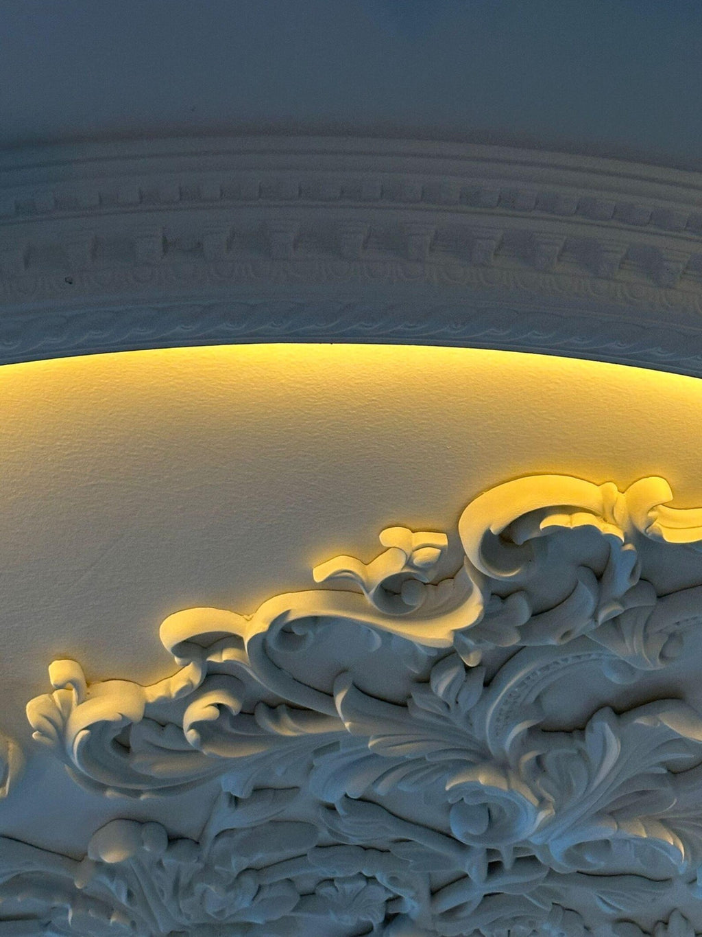 LED Ceiling Ring Plaster Athens Luxe Customizable