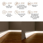 LED Baseboard New York Metro White Polymer 240 cm
