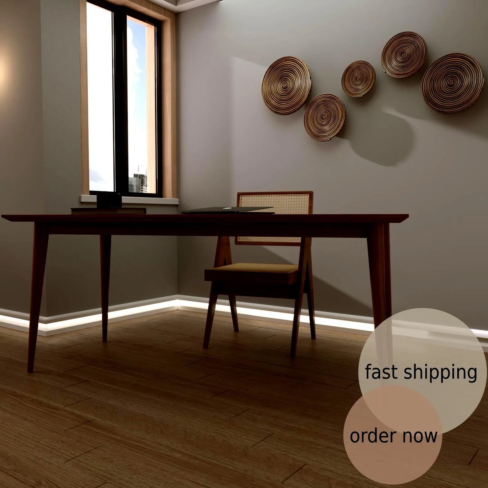 Modern Wall Trim Monaco Luxe White Polymer 240 cm