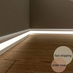 Modern Wall Trim Monaco Luxe White Polymer 240 cm