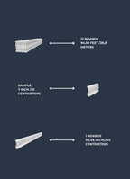 LED Baseboard Milan Urban Edge White Polymer 240 cm