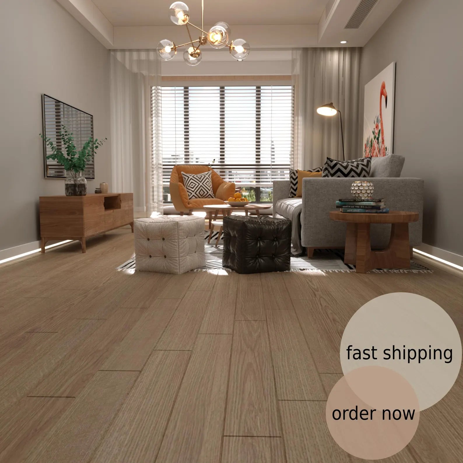 LED Baseboard Florence Classic White Polymer 240 cm