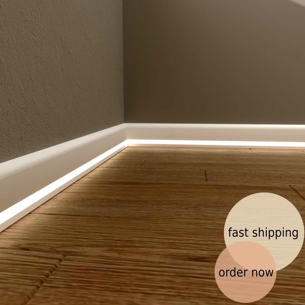 Led Baseboard Designs LED Baseboard Istanbul Palace White Polymer – MAGHomeDesigns