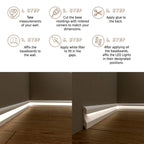 Modern Wall Trim Monaco Luxe White Polymer 240 cm