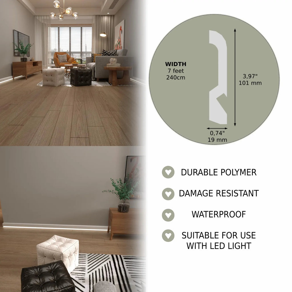 Colored LED Baseboards Dubai GoldLine (Add RAL-code)