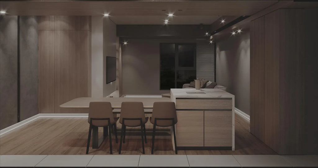 LED Baseboard Milan Urban Edge White Polymer 240 cm
