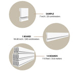 LED Baseboard Florence Classic White Polymer 240 cm