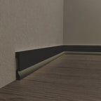 colored Baseboard with built-in LED strip lighting
