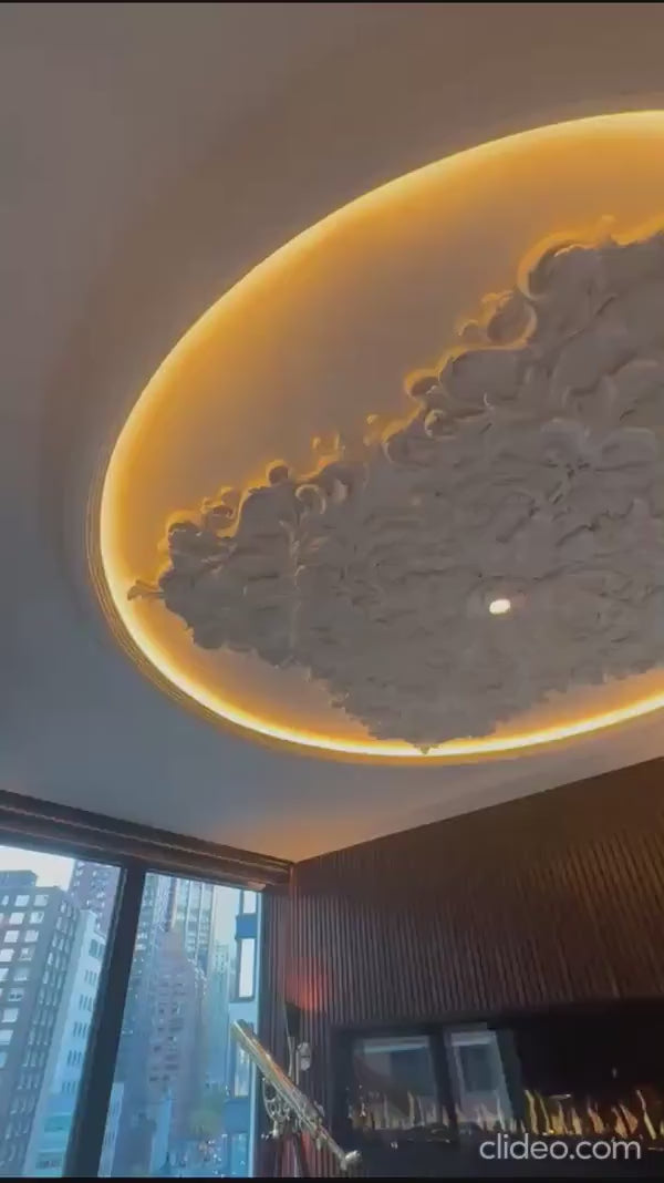 LED Ceiling Ring Plaster Athens Luxe Customizable